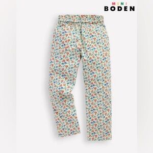 NWT Mini Boden Pull-On Trouser Vanilla White Vintage Daisy Size 10-11Y Floral